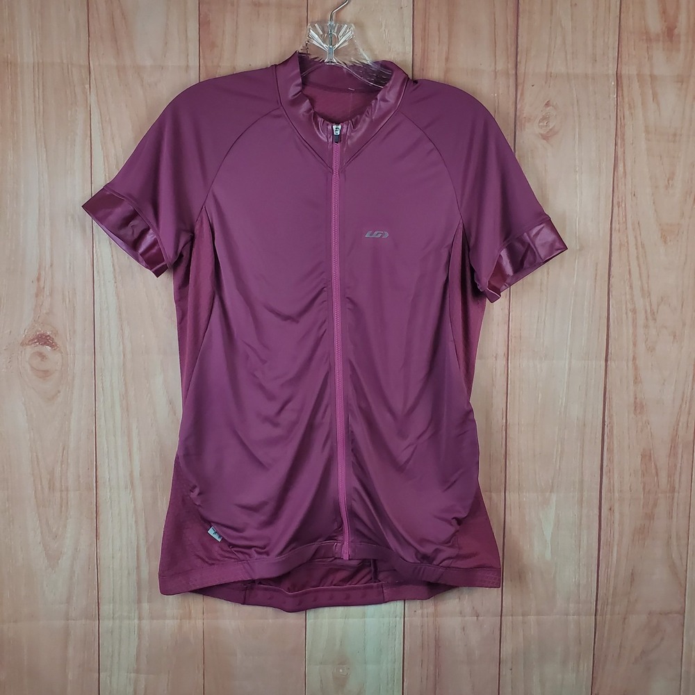 Louis Garneau Zircon 3 Cycling Top Womens Large Gypsy Pink Short Sleeve Full Zip